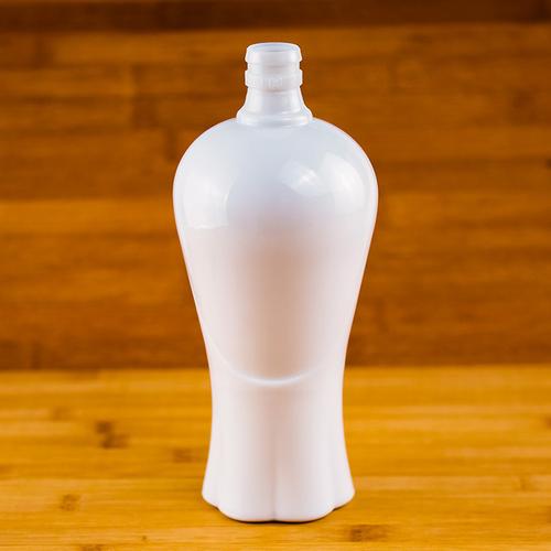 厂家生产500ml白色陶瓷杜康梅瓶牙口玻璃空瓶 高档一斤装白酒瓶
